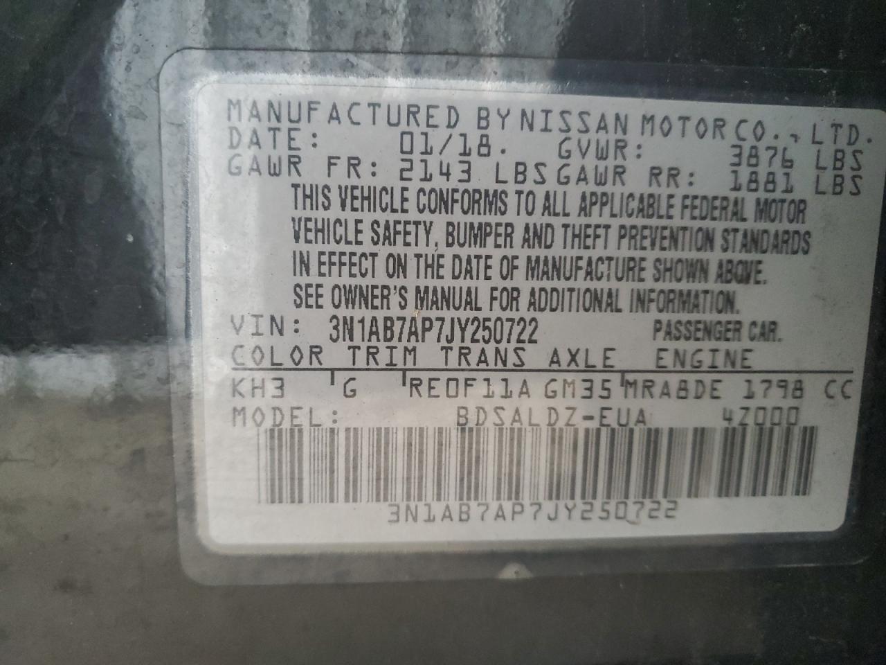 2018 NISSAN SENTRA