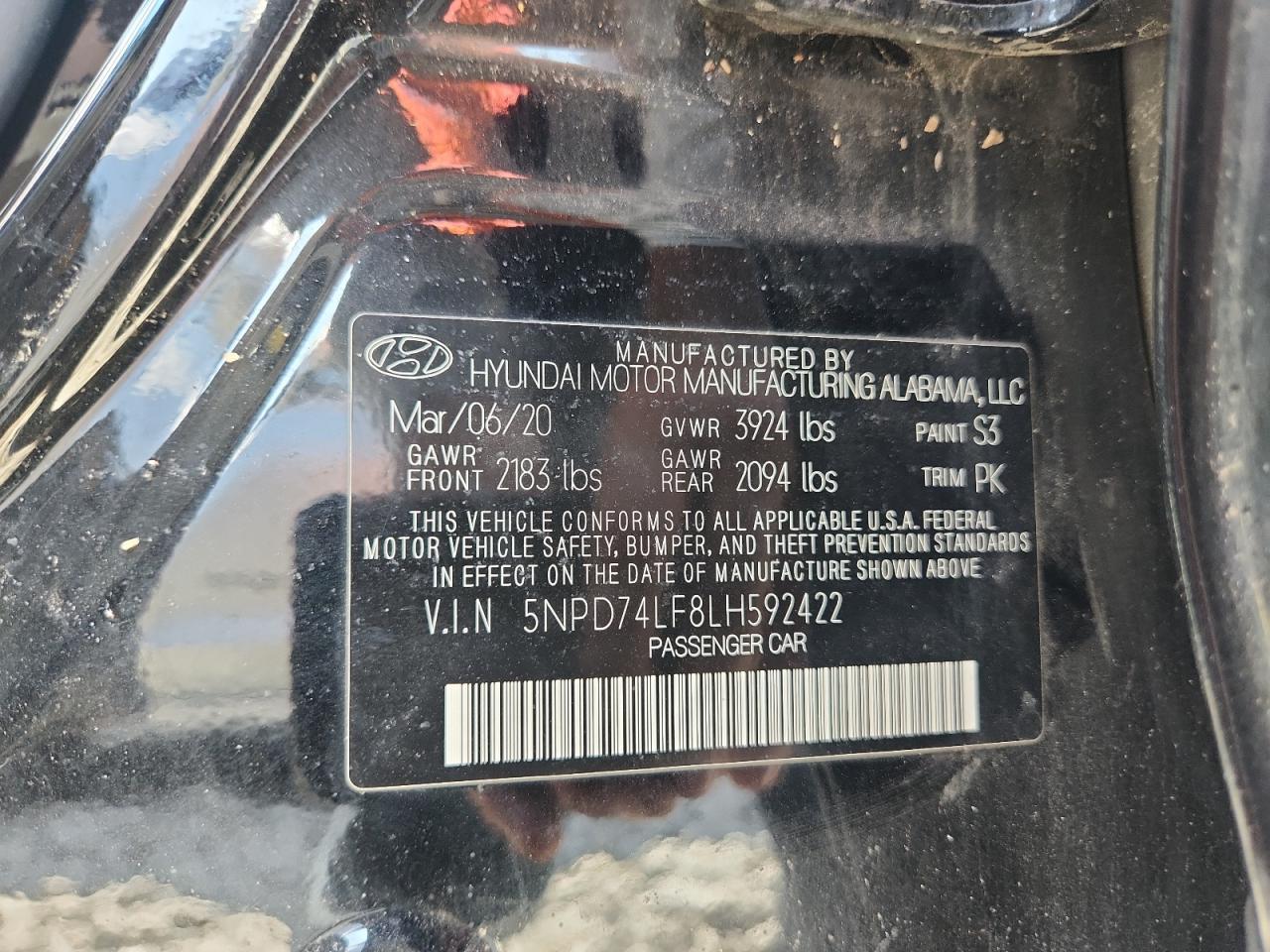 2020 HYUNDAI ELANTRA