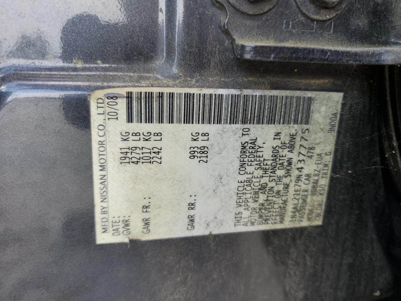 2009 NISSAN ALTIMA