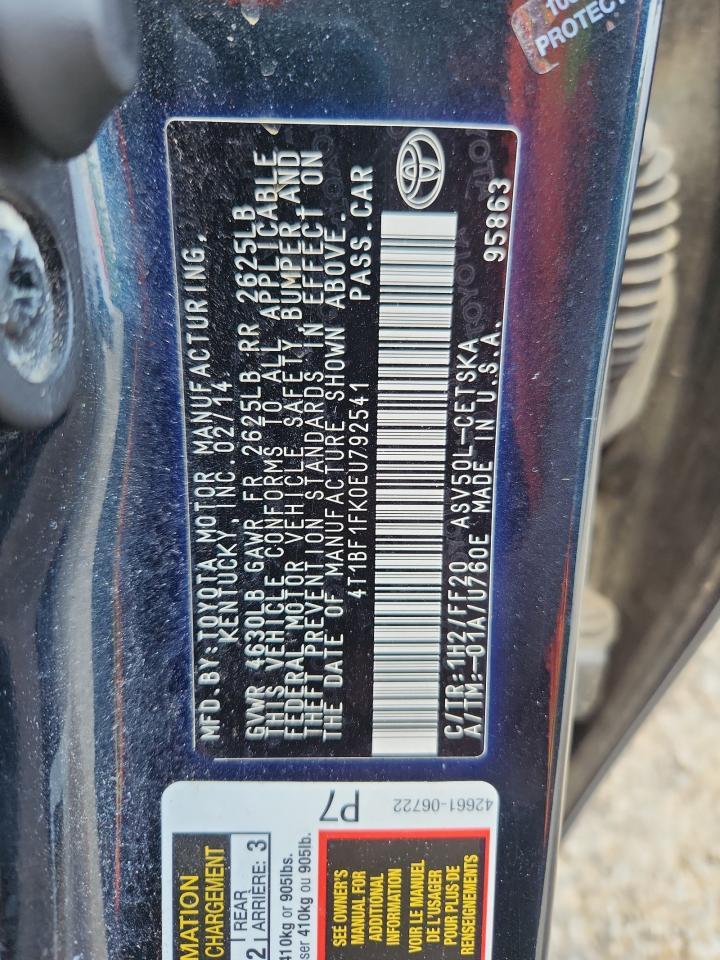 2014 TOYOTA CAMRY