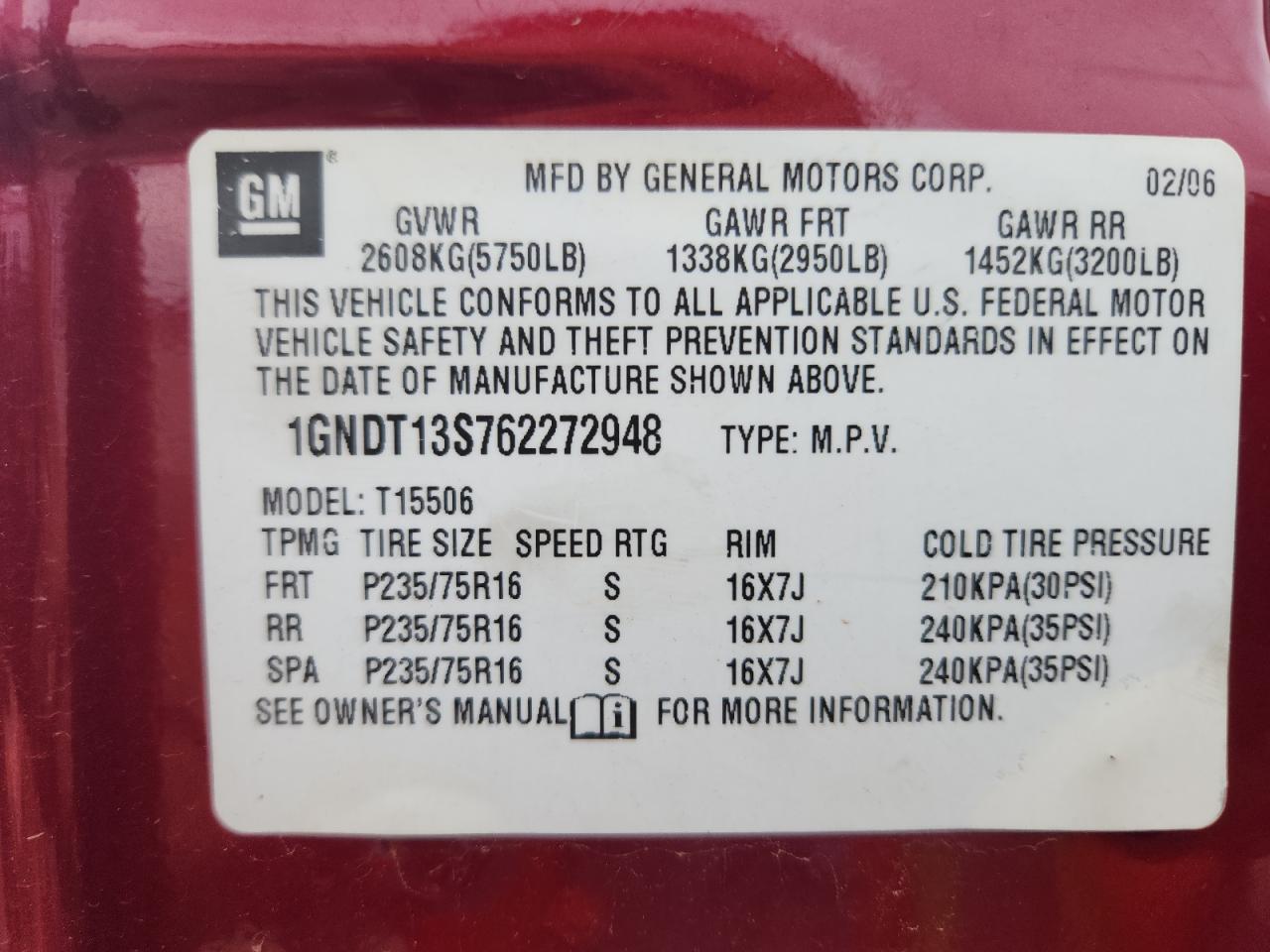 2006 CHEVROLET Trailblazer