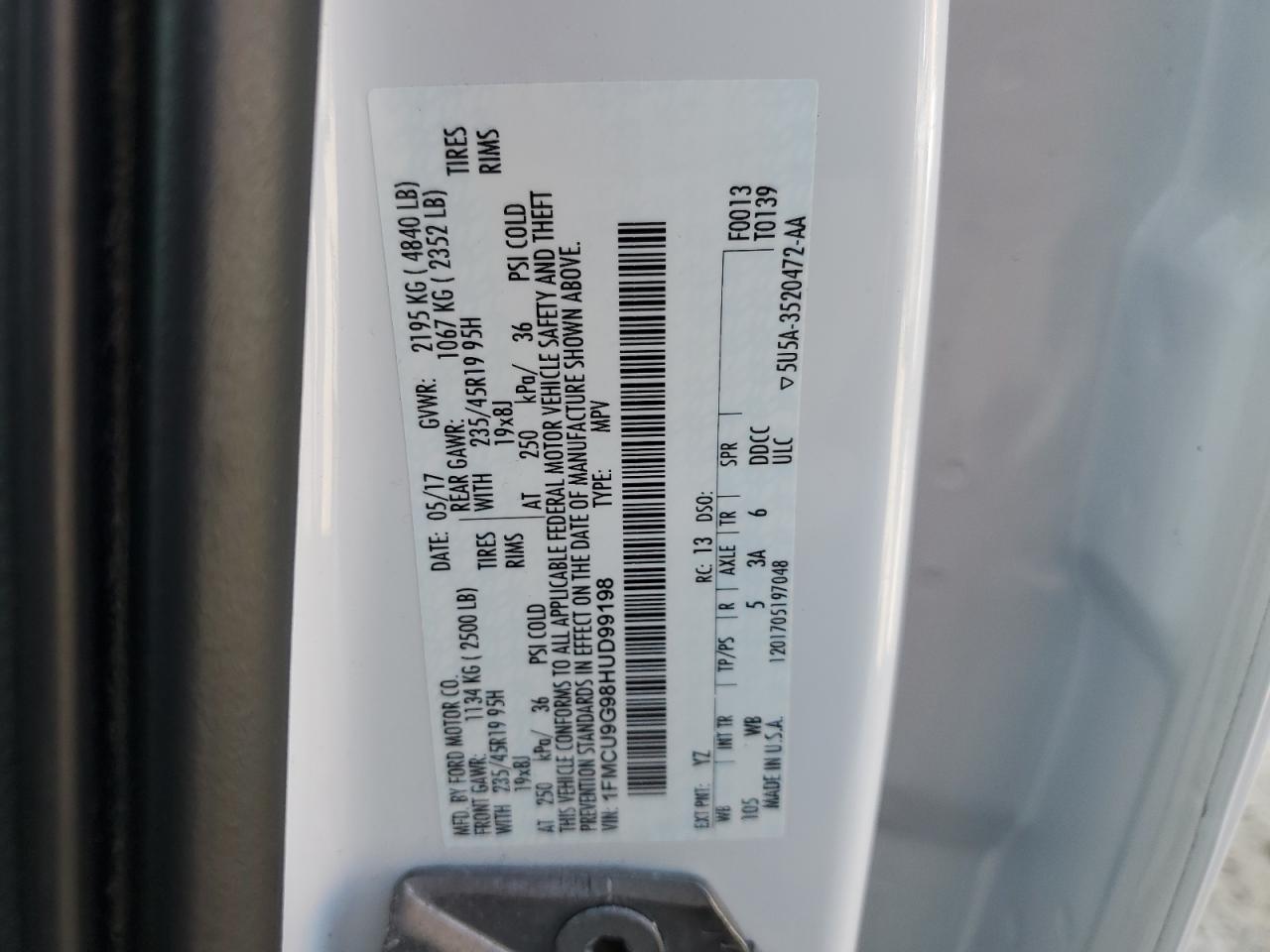 2017 FORD ESCAPE