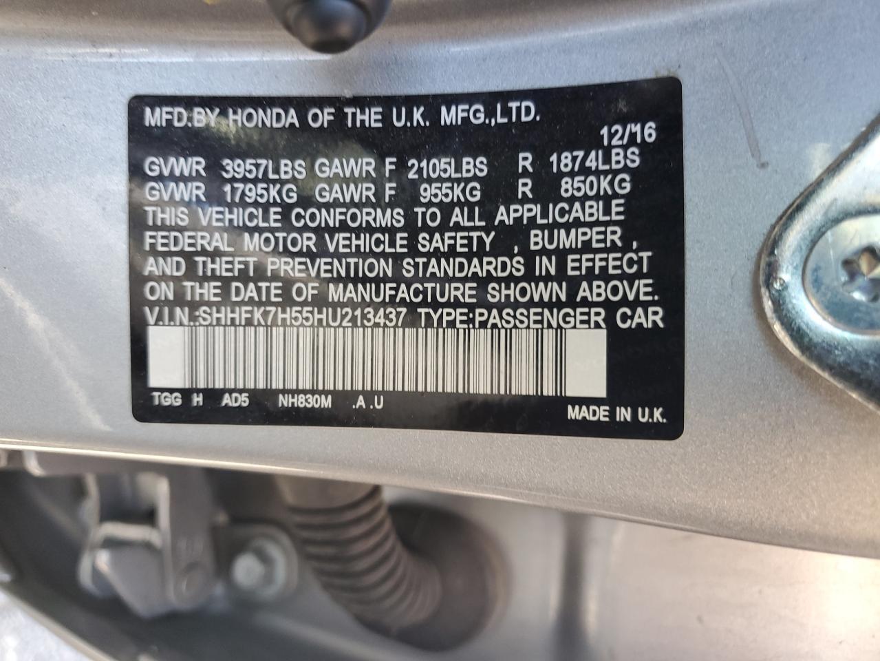 2017 HONDA CIVIC