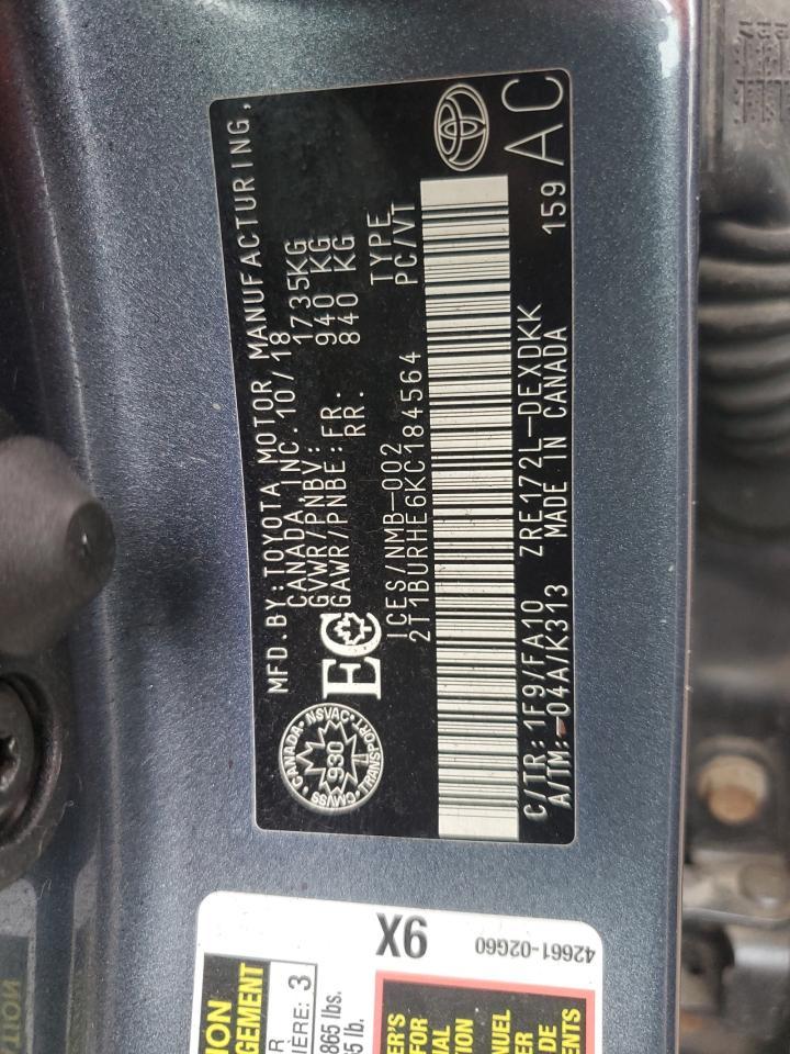 2019 TOYOTA COROLLA