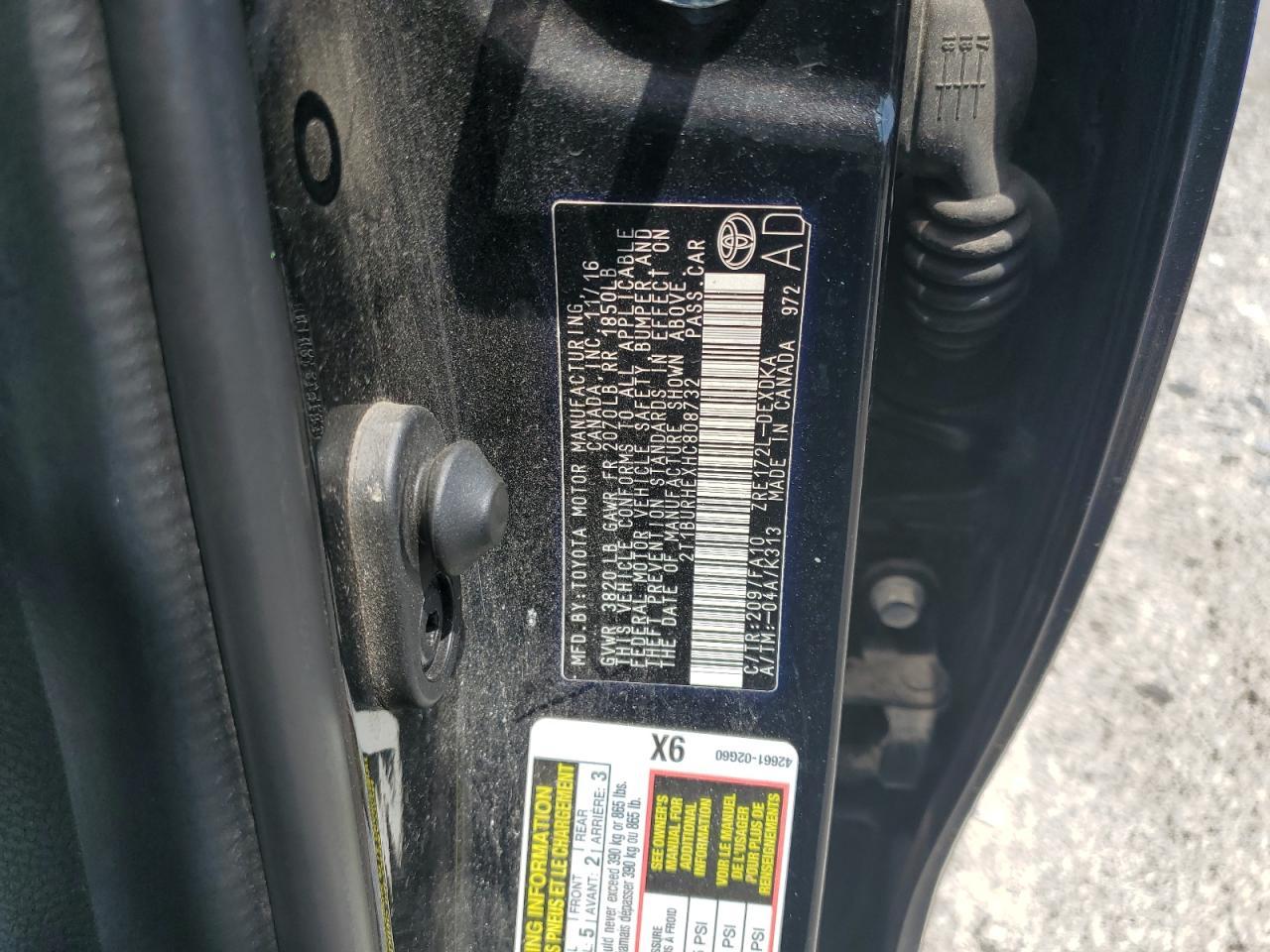 2017 TOYOTA COROLLA