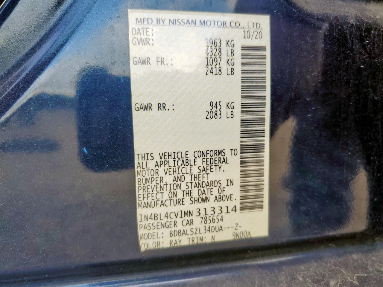 2021 NISSAN ALTIMA