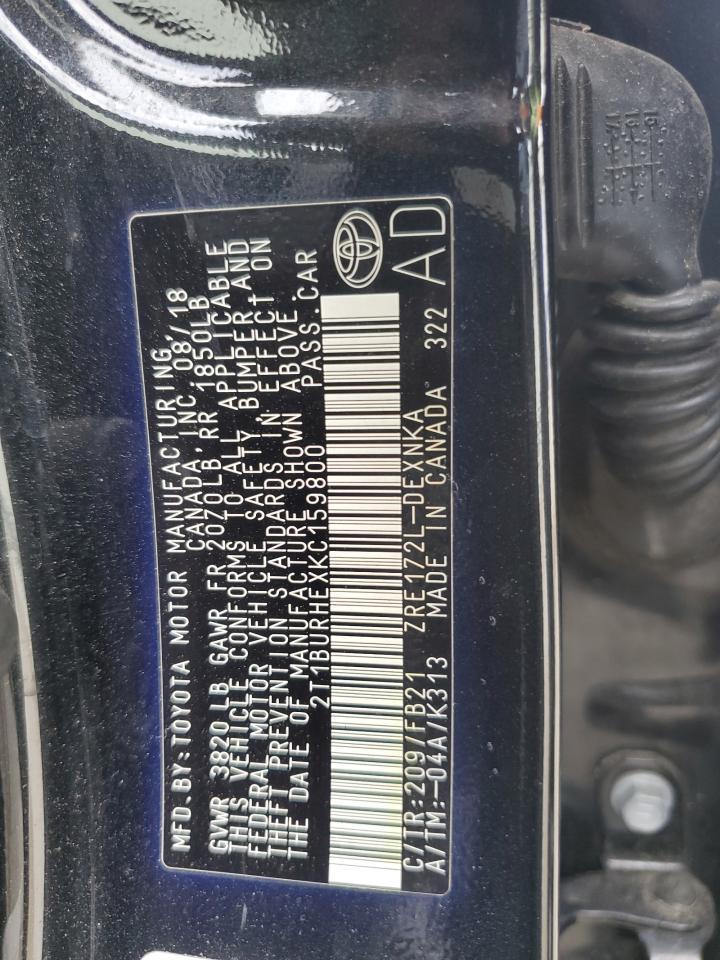 2019 TOYOTA COROLLA