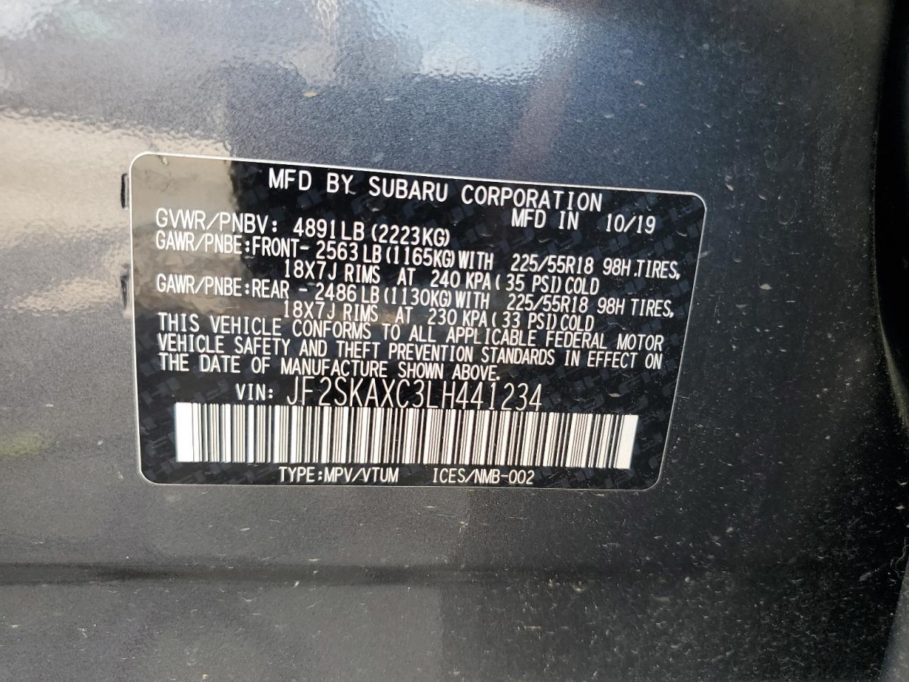 2020 SUBARU FORESTER