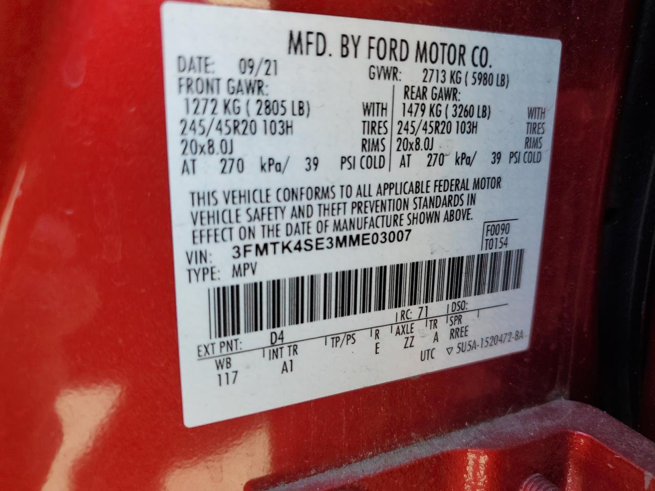 2021 FORD Mustang Mach-E