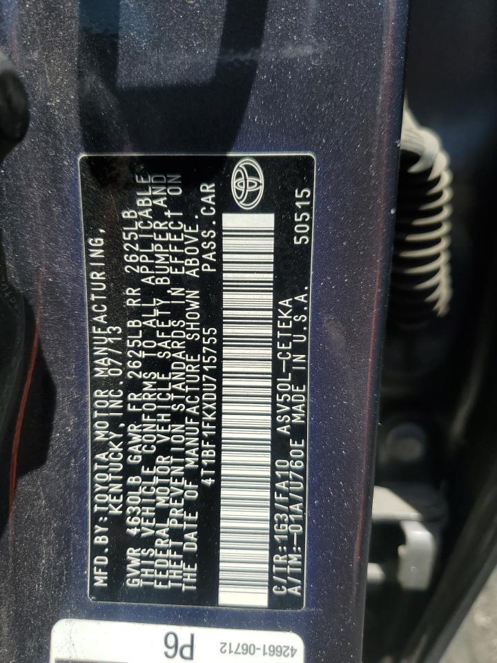 2013 TOYOTA CAMRY