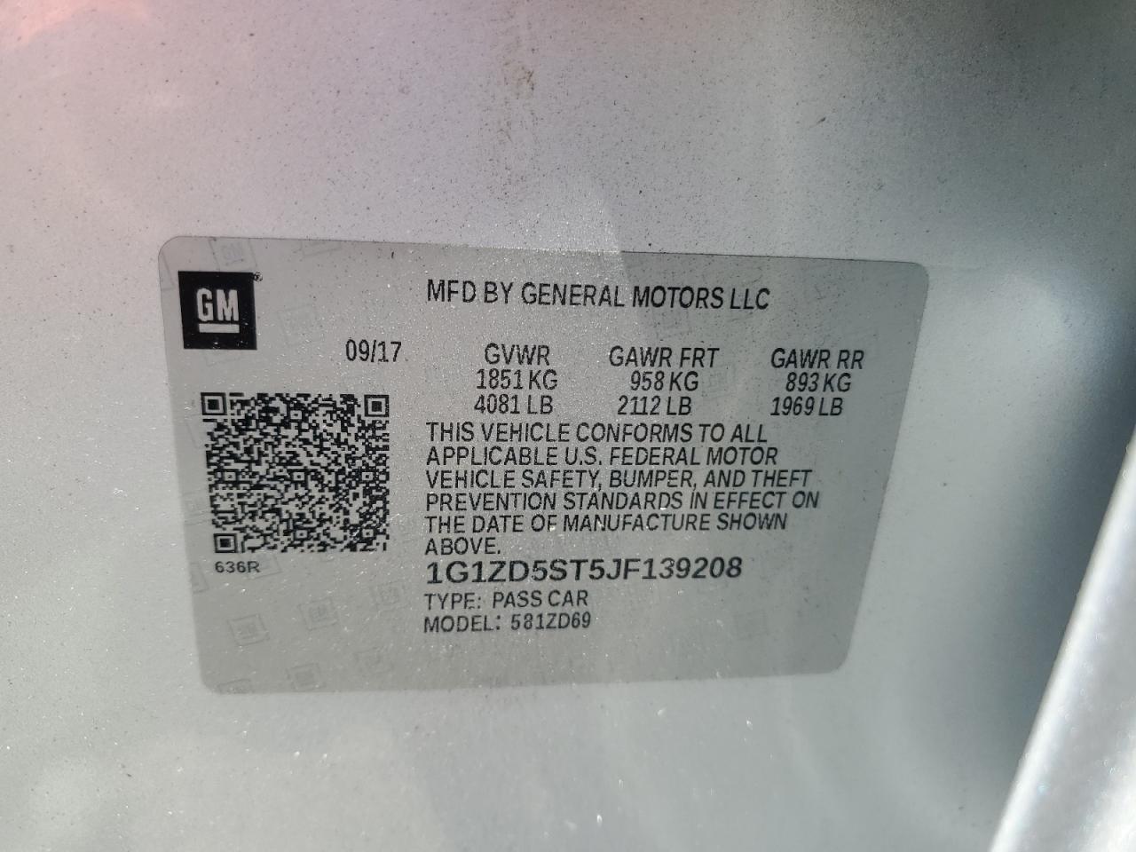 2018 CHEVROLET MALIBU