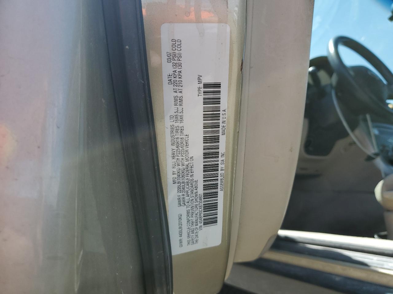 2008 SUBARU Outback