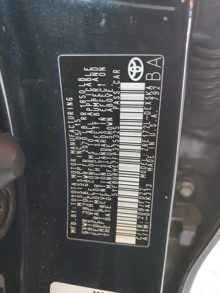 2015 TOYOTA COROLLA