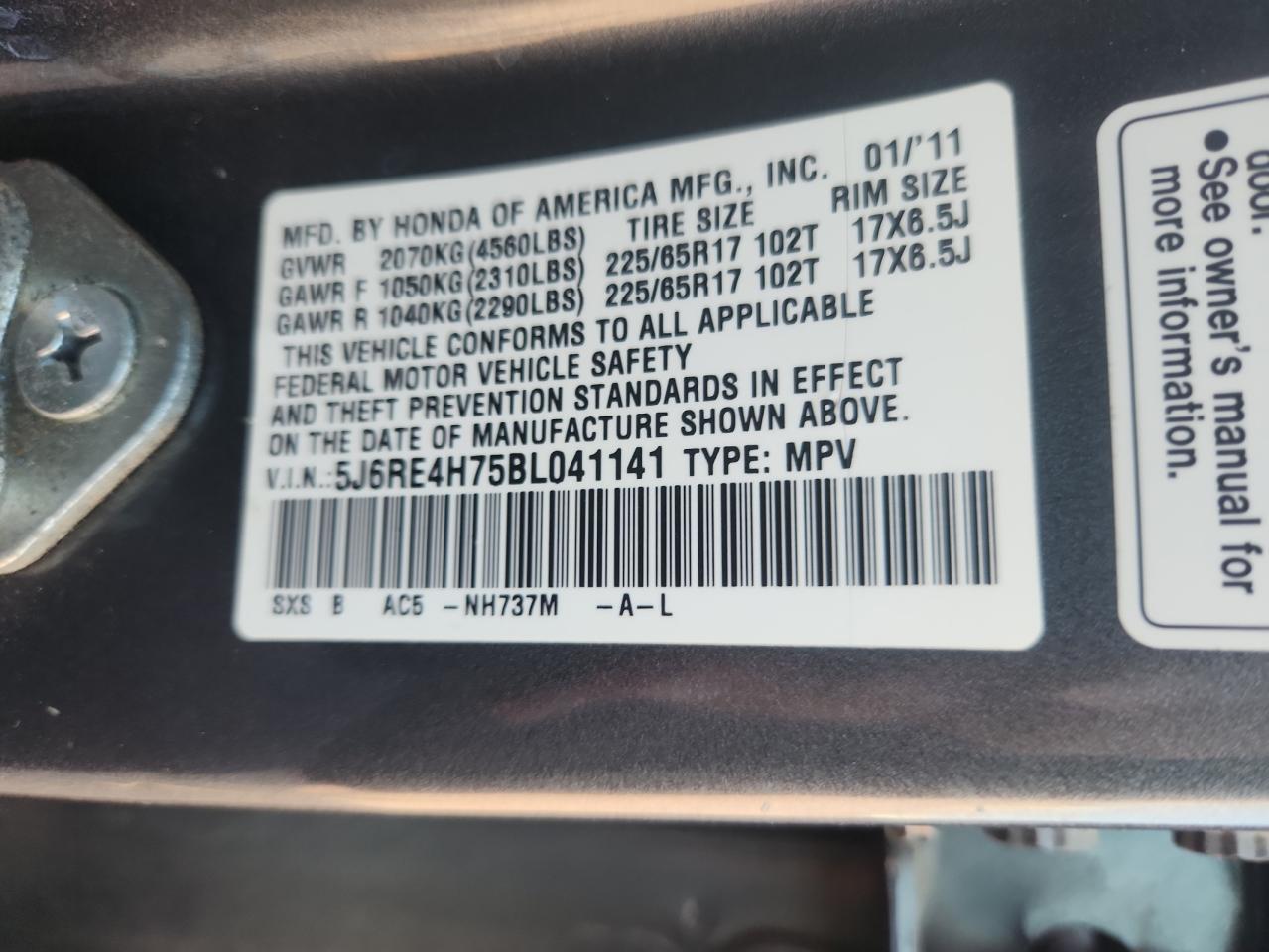 2011 HONDA CR-V