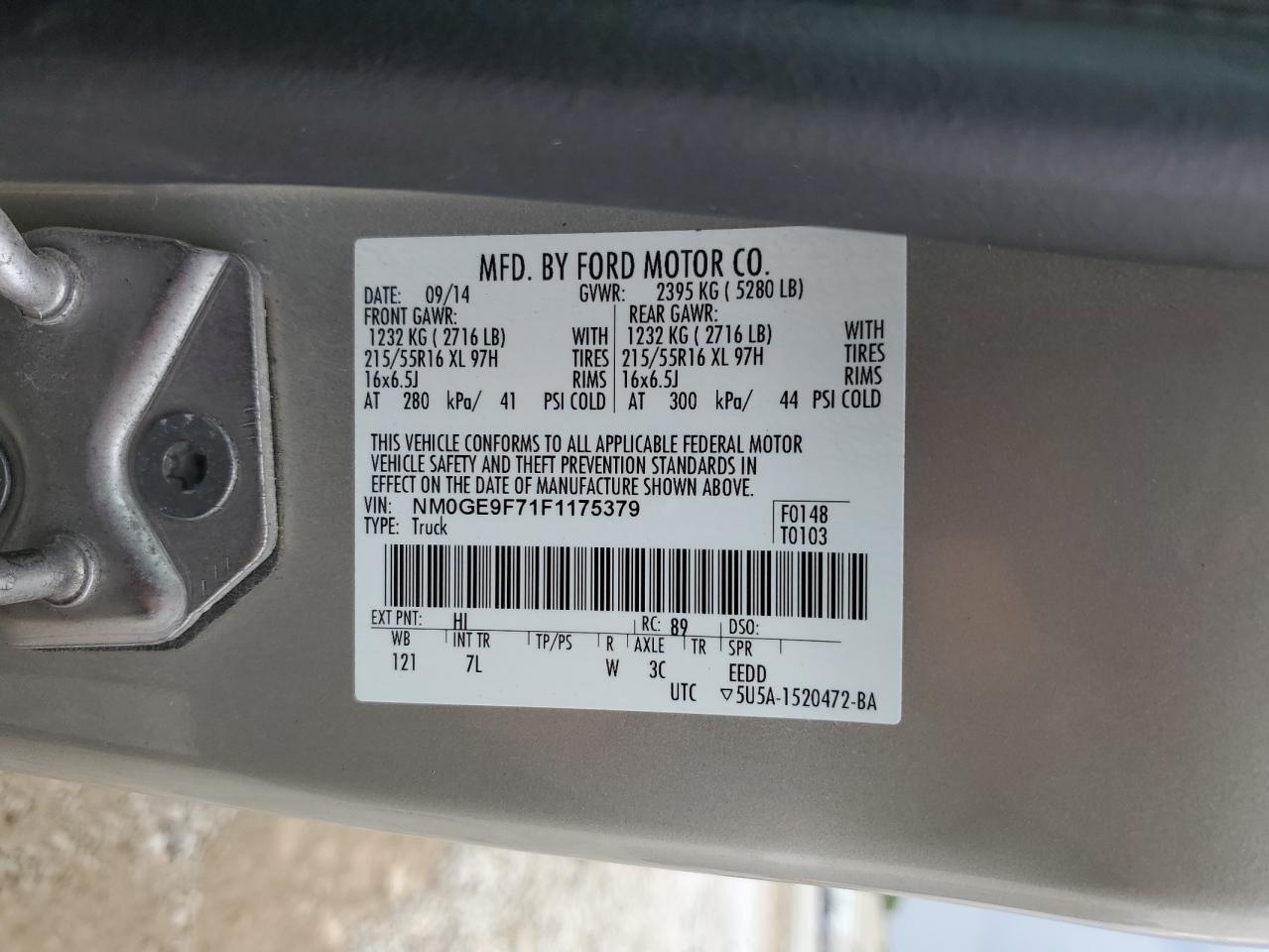 2015 FORD TRANSIT CONNECT