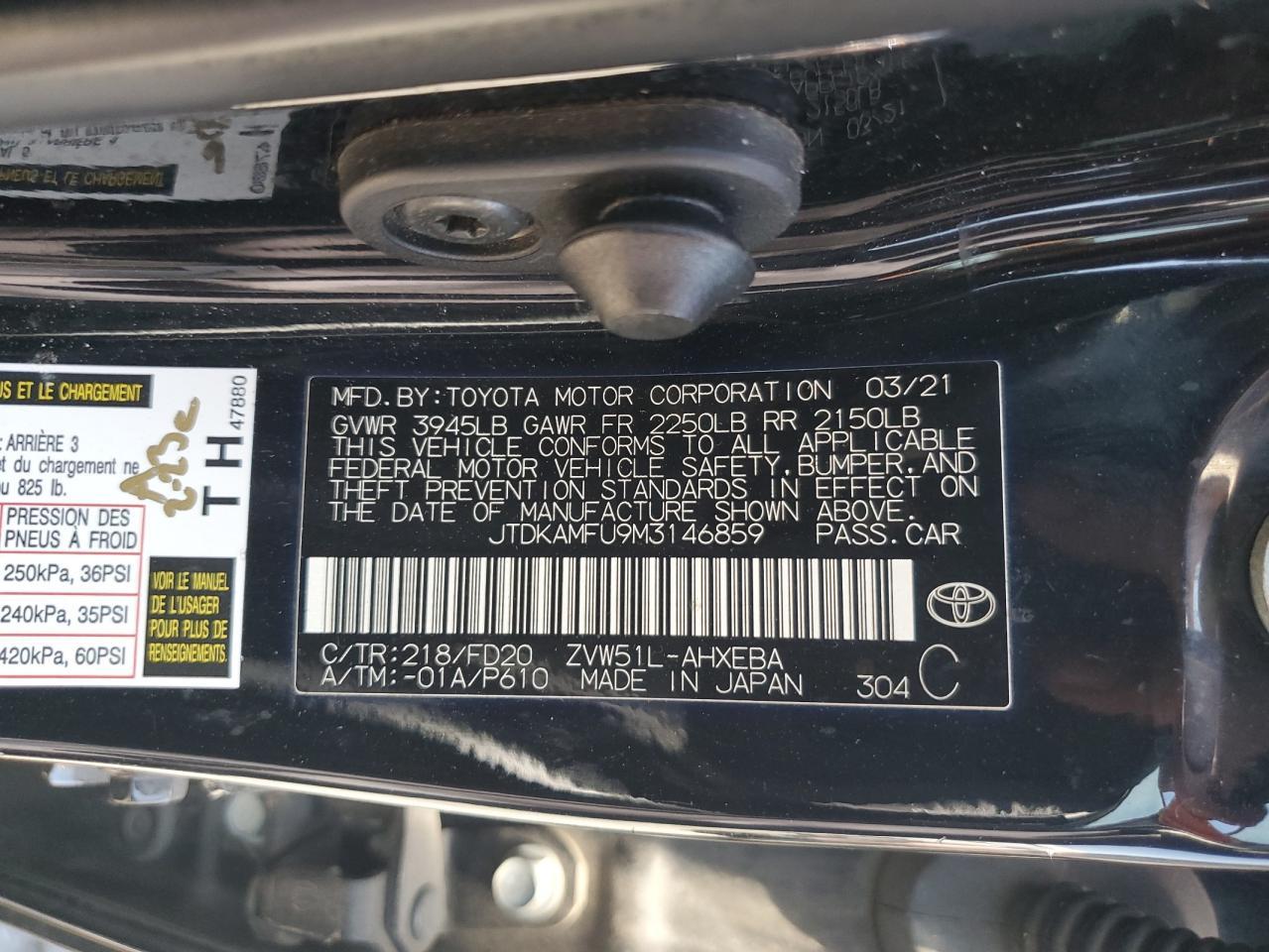 2021 TOYOTA PRIUS