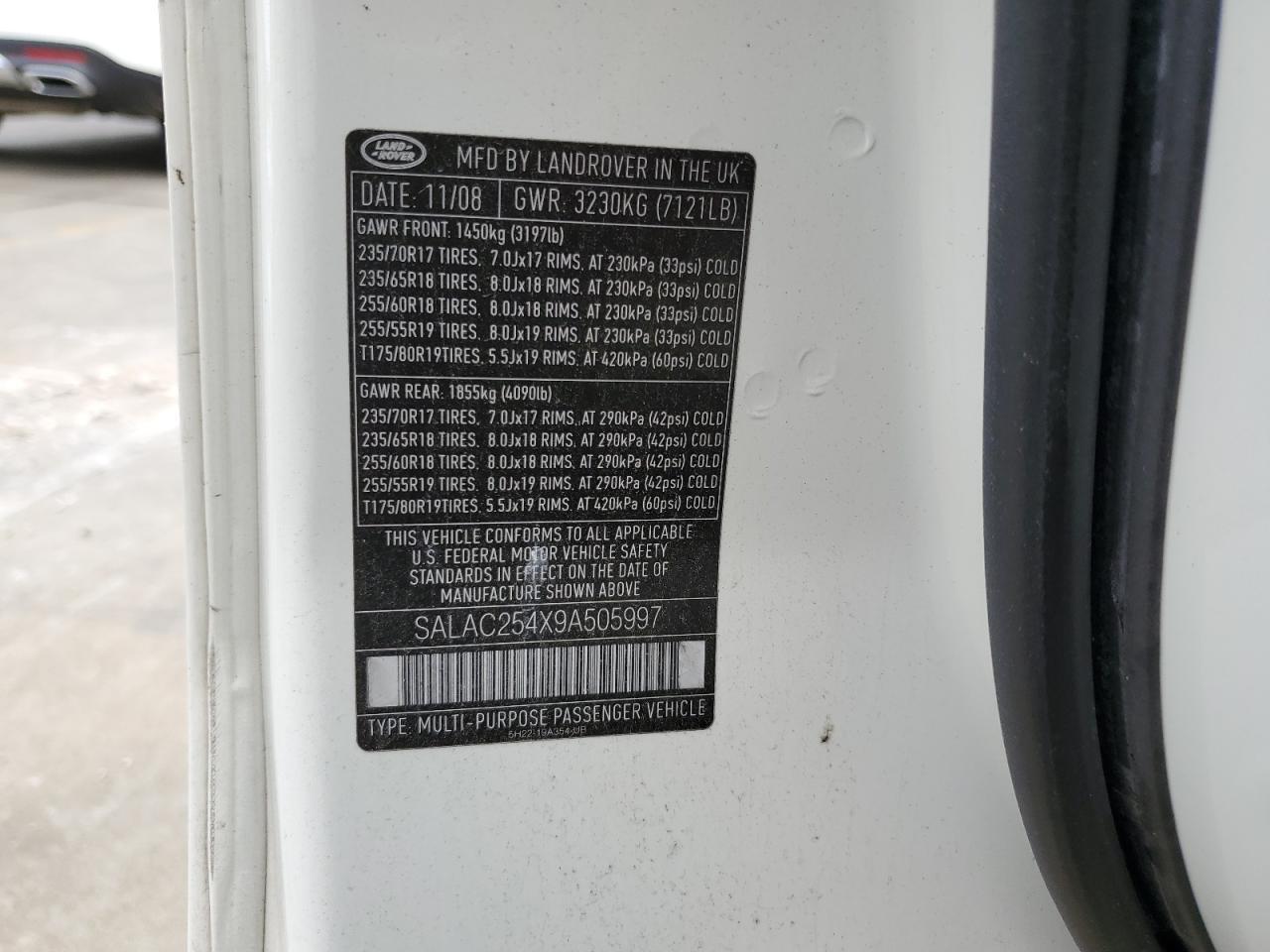 2009 LAND ROVER Lr3