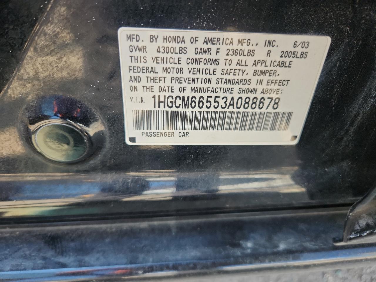 2003 HONDA ACCORD