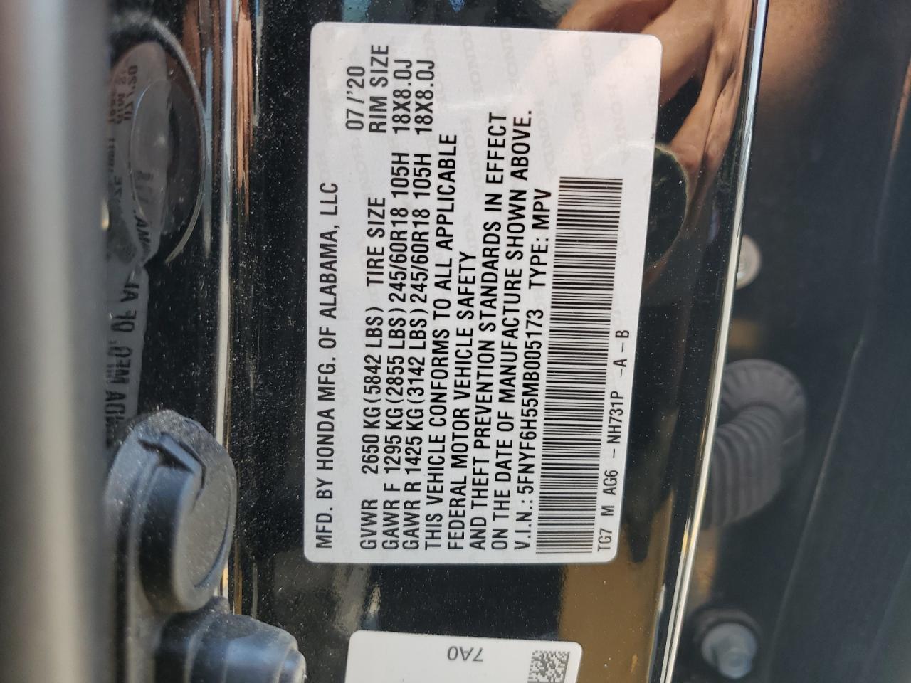2021 HONDA PILOT