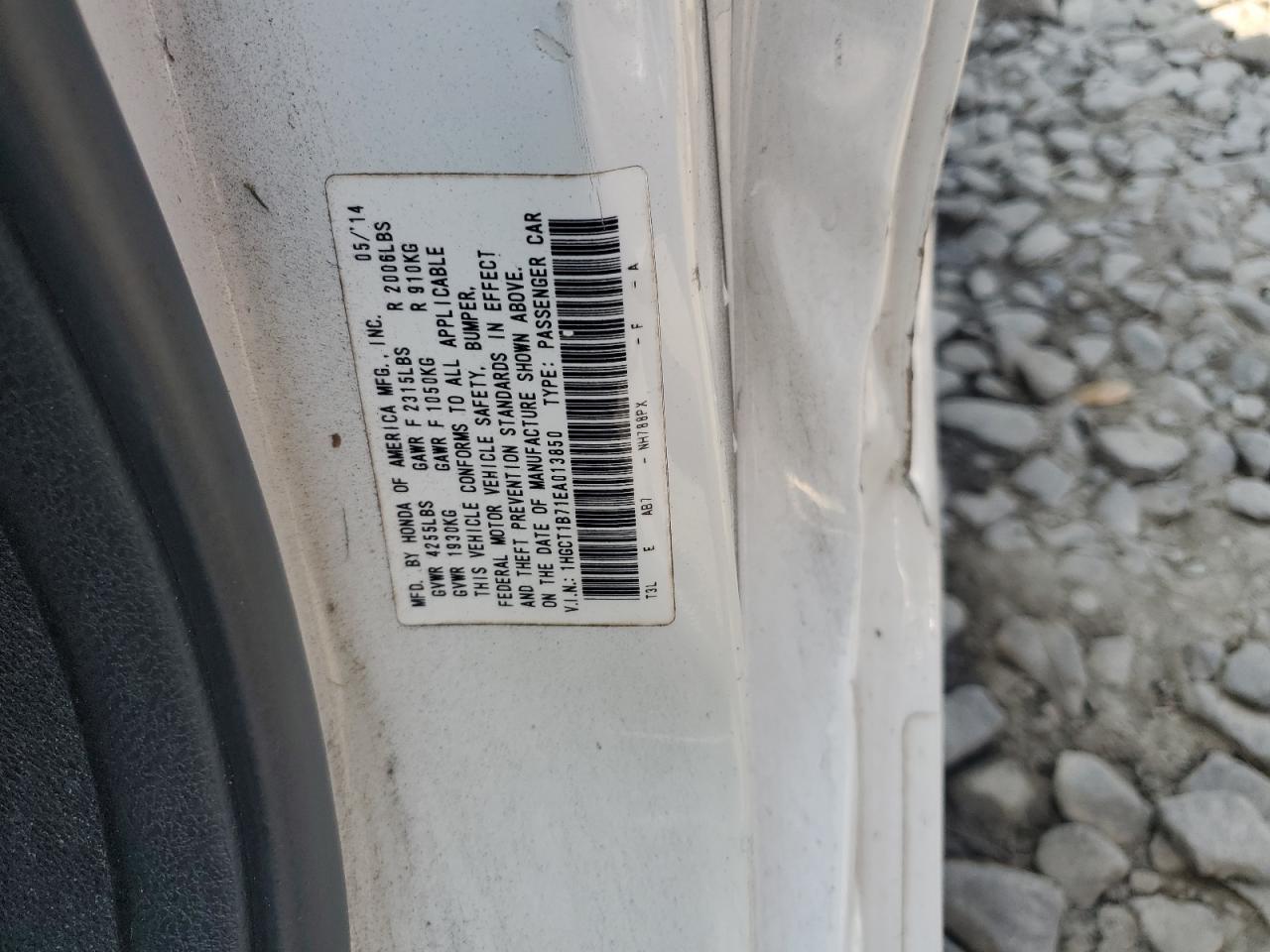 2014 HONDA ACCORD