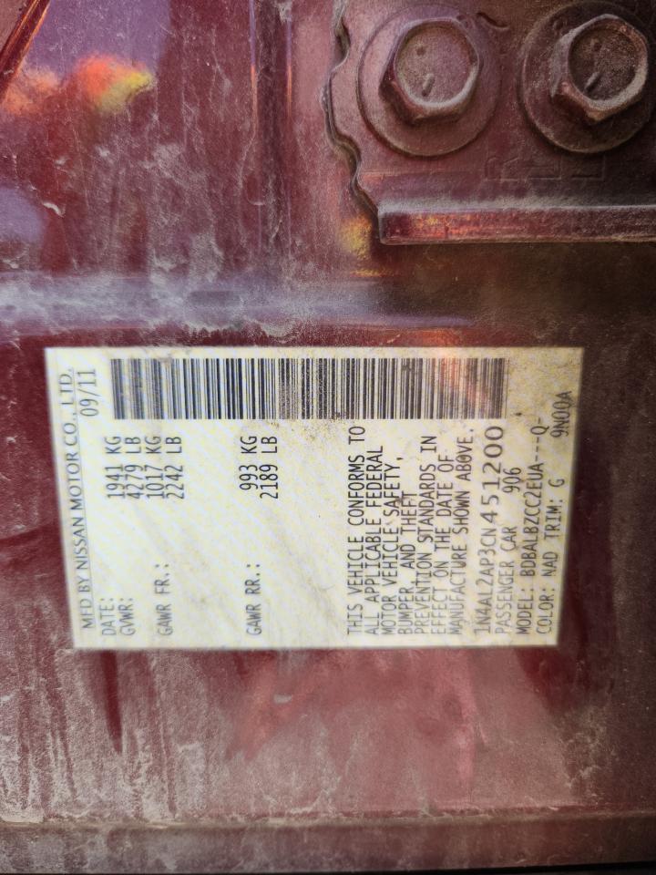 2012 NISSAN ALTIMA