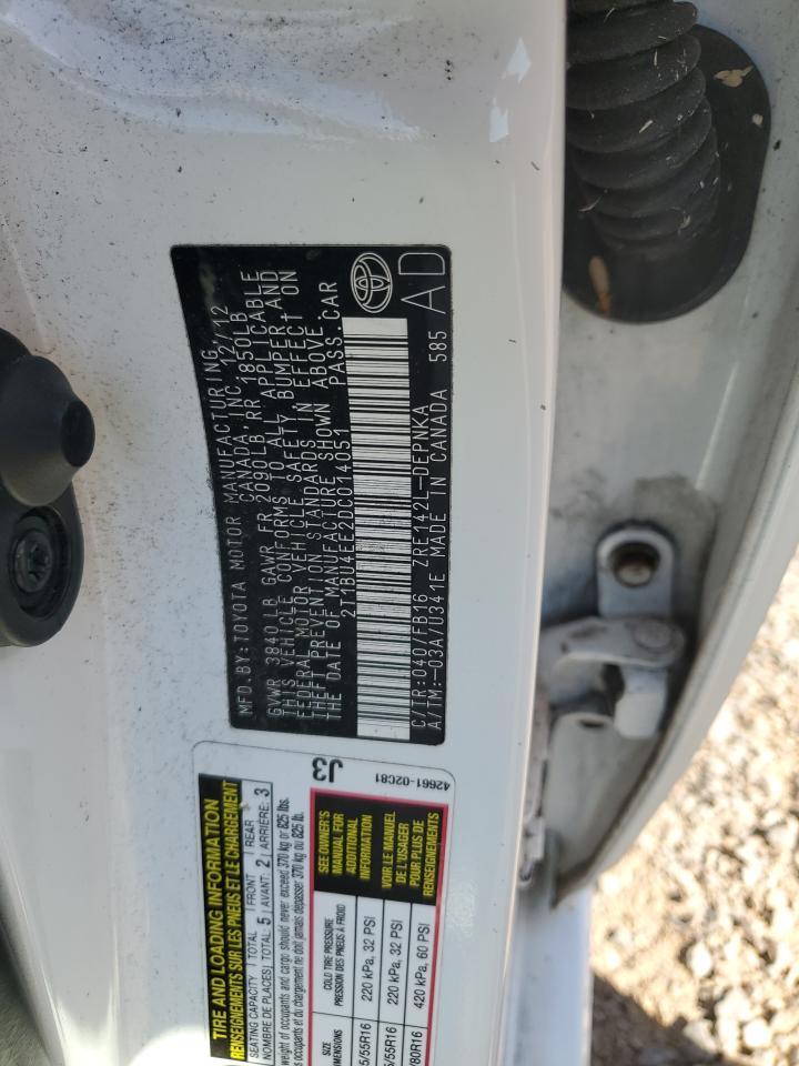 2012 TOYOTA COROLLA