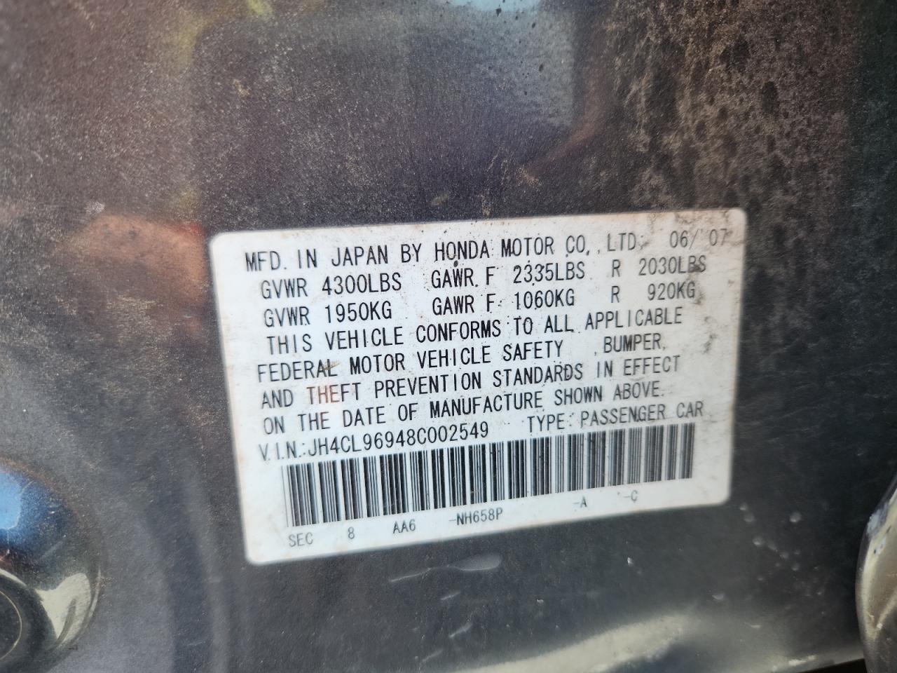 2008 ACURA TSX