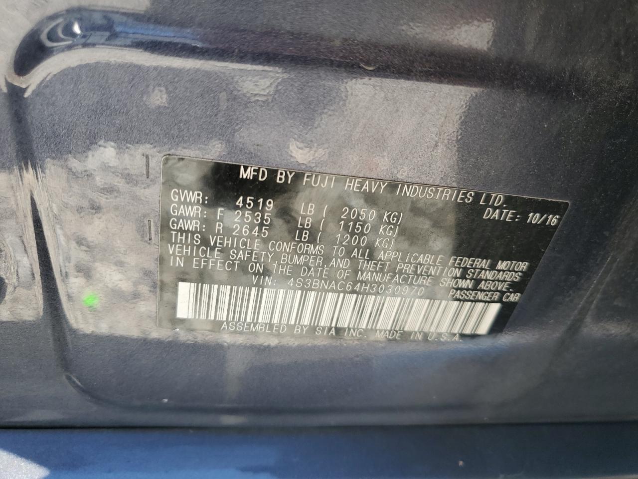 2017 SUBARU Legacy