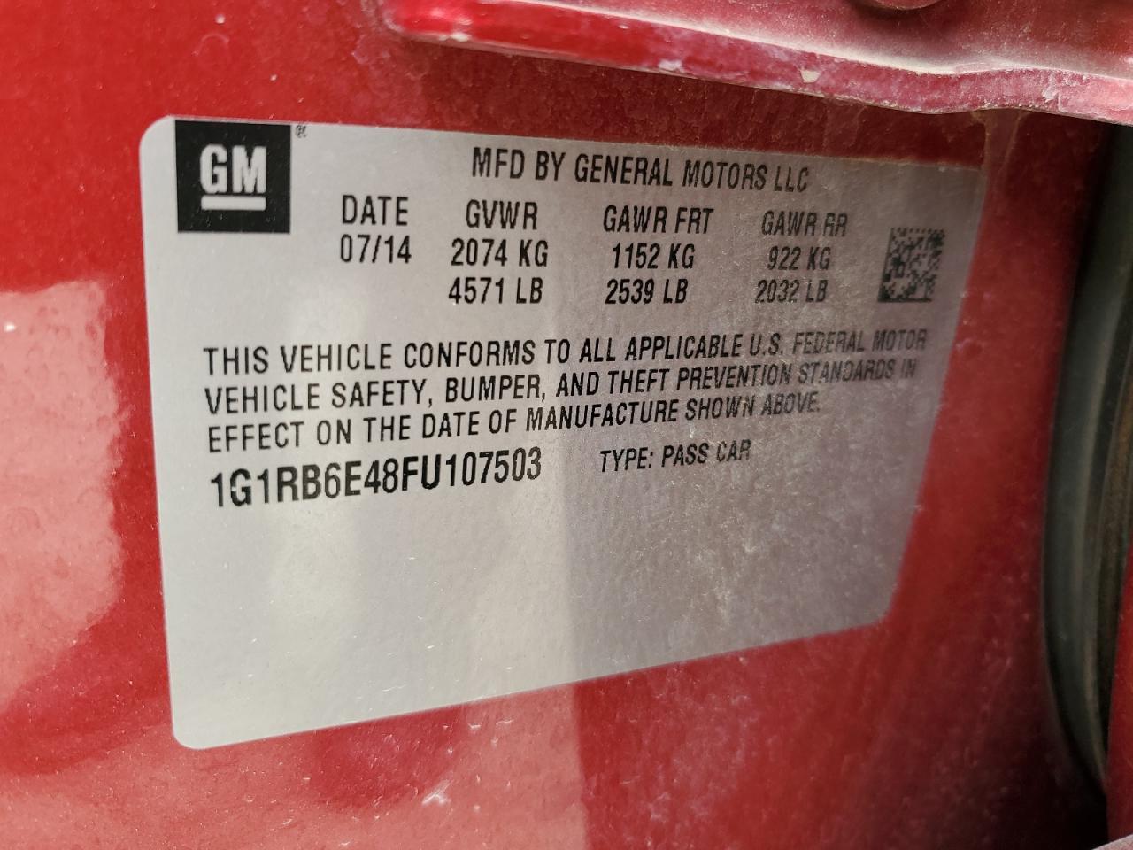 2015 CHEVROLET VOLT