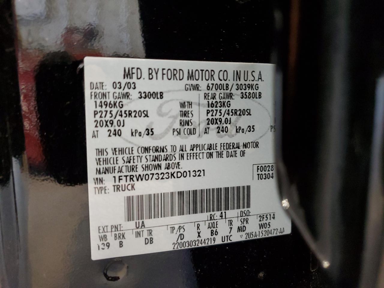 2003 FORD F-150