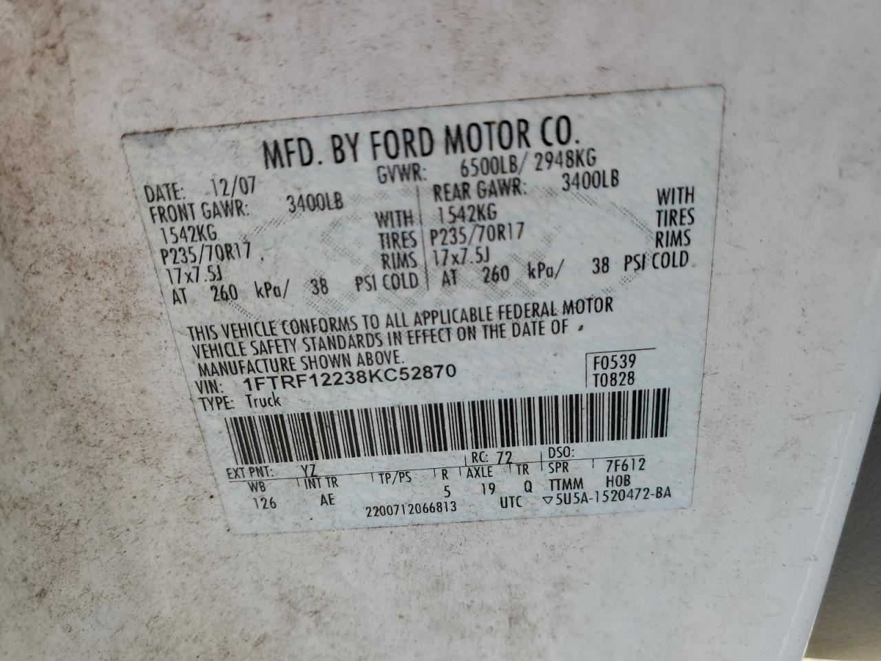 2008 FORD F-150
