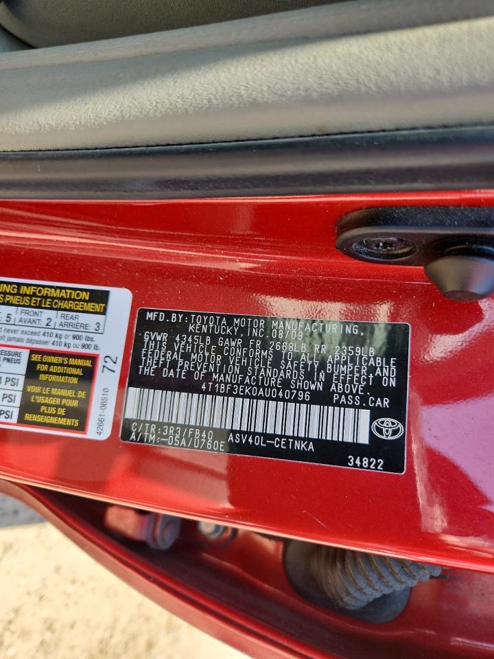 2010 TOYOTA CAMRY