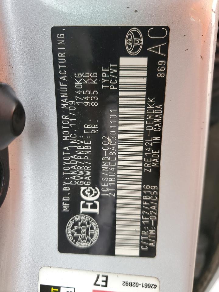 2010 TOYOTA COROLLA
