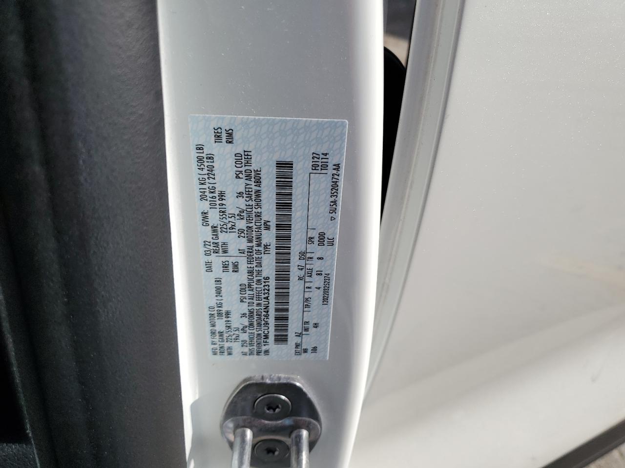 2022 FORD ESCAPE