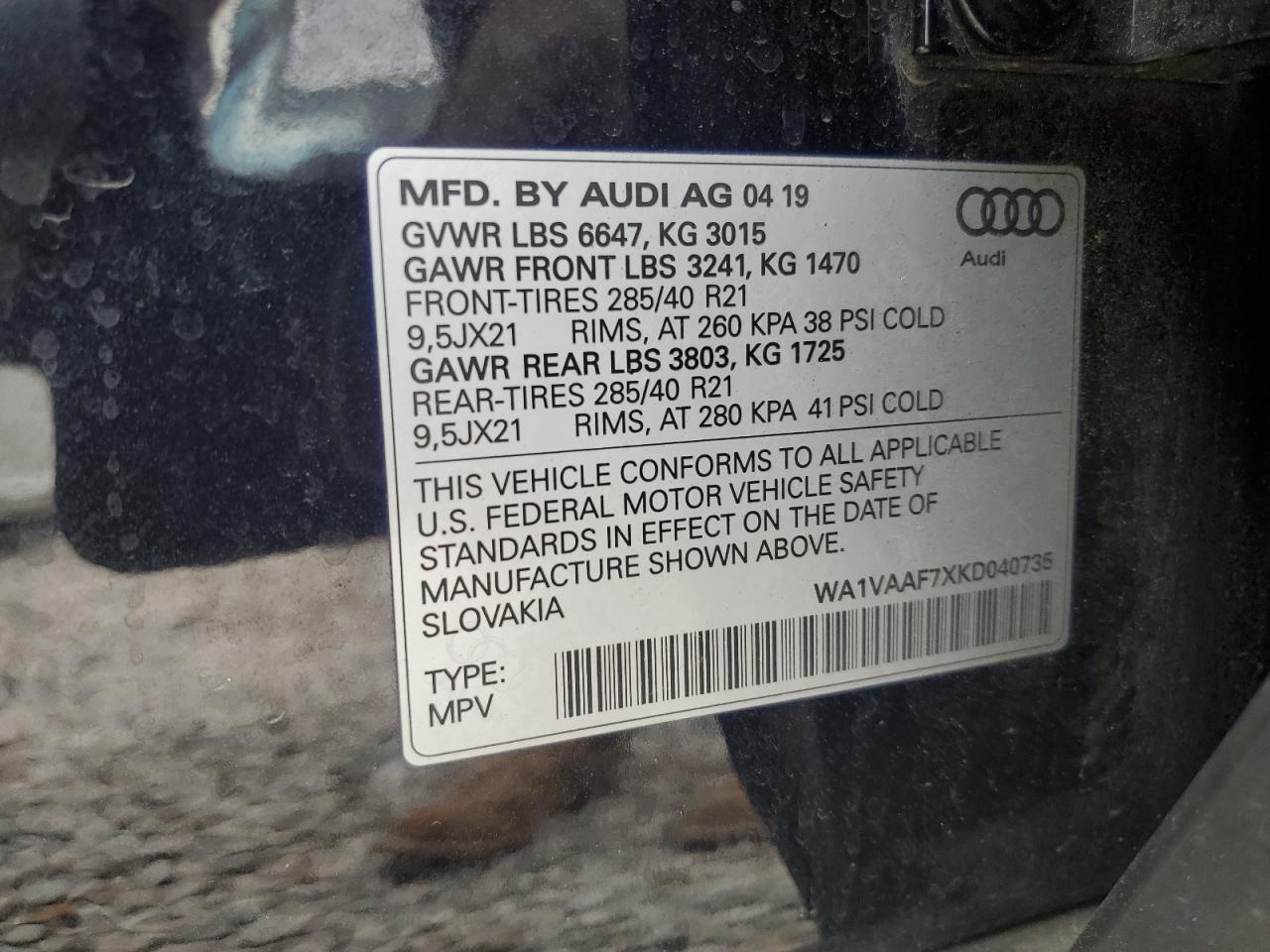 2019 AUDI Q7