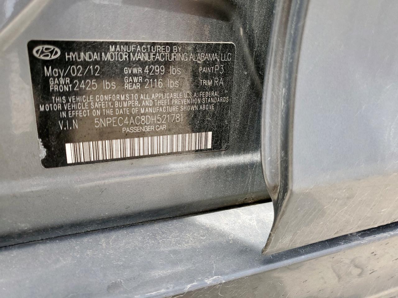 2013 HYUNDAI SONATA
