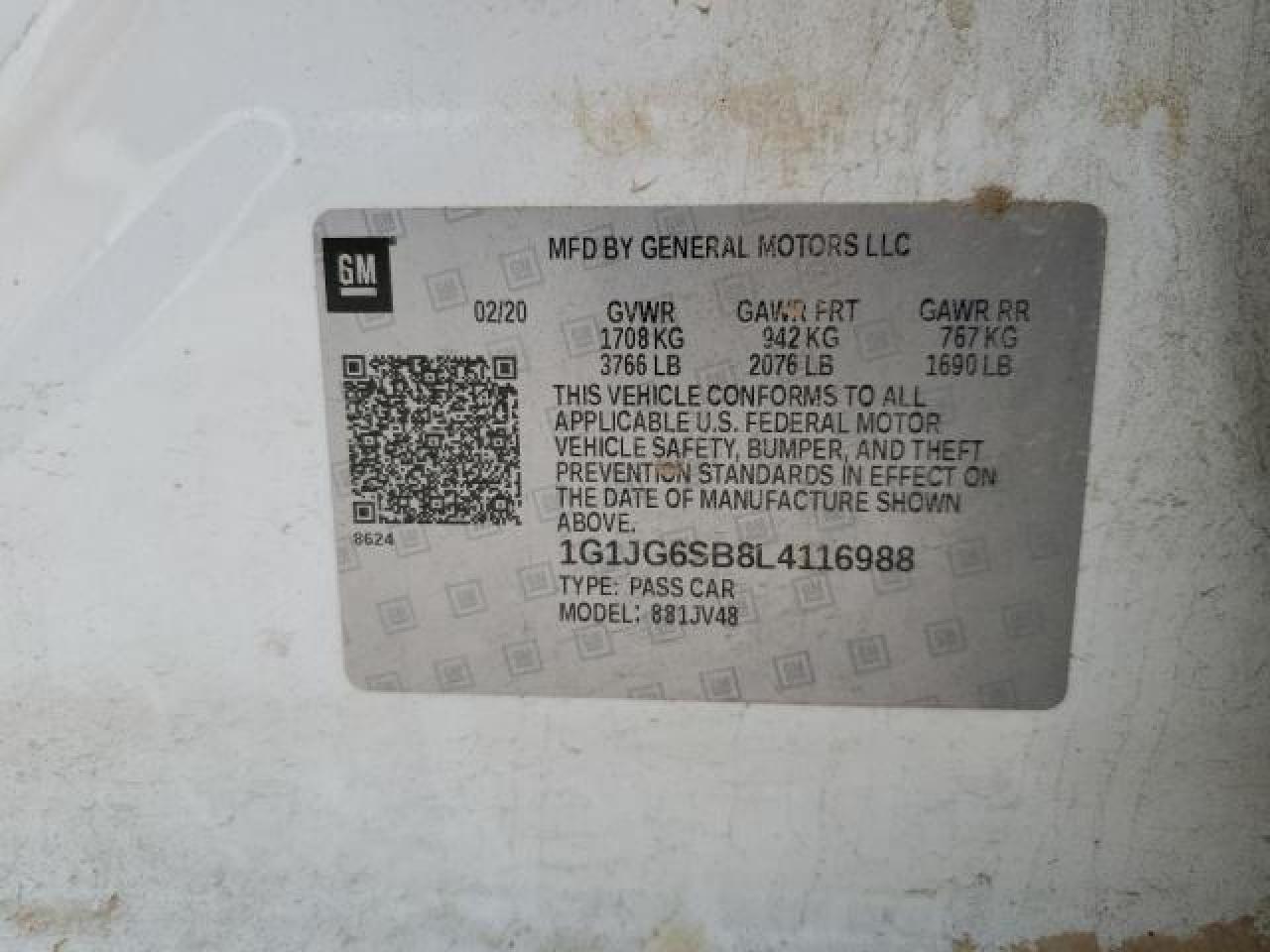 2020 CHEVROLET SONIC