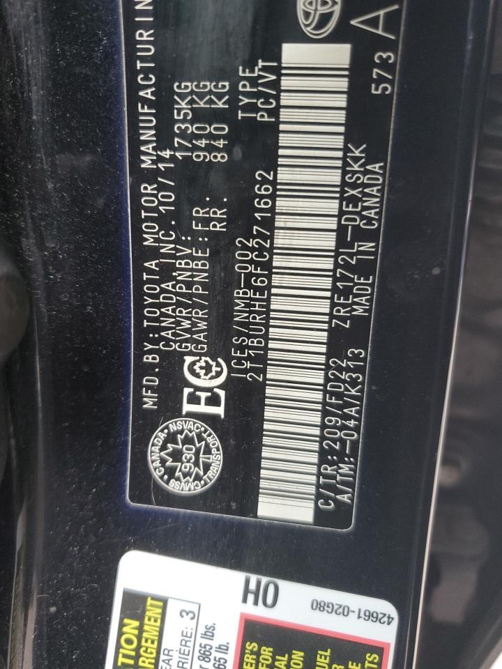 2015 TOYOTA COROLLA