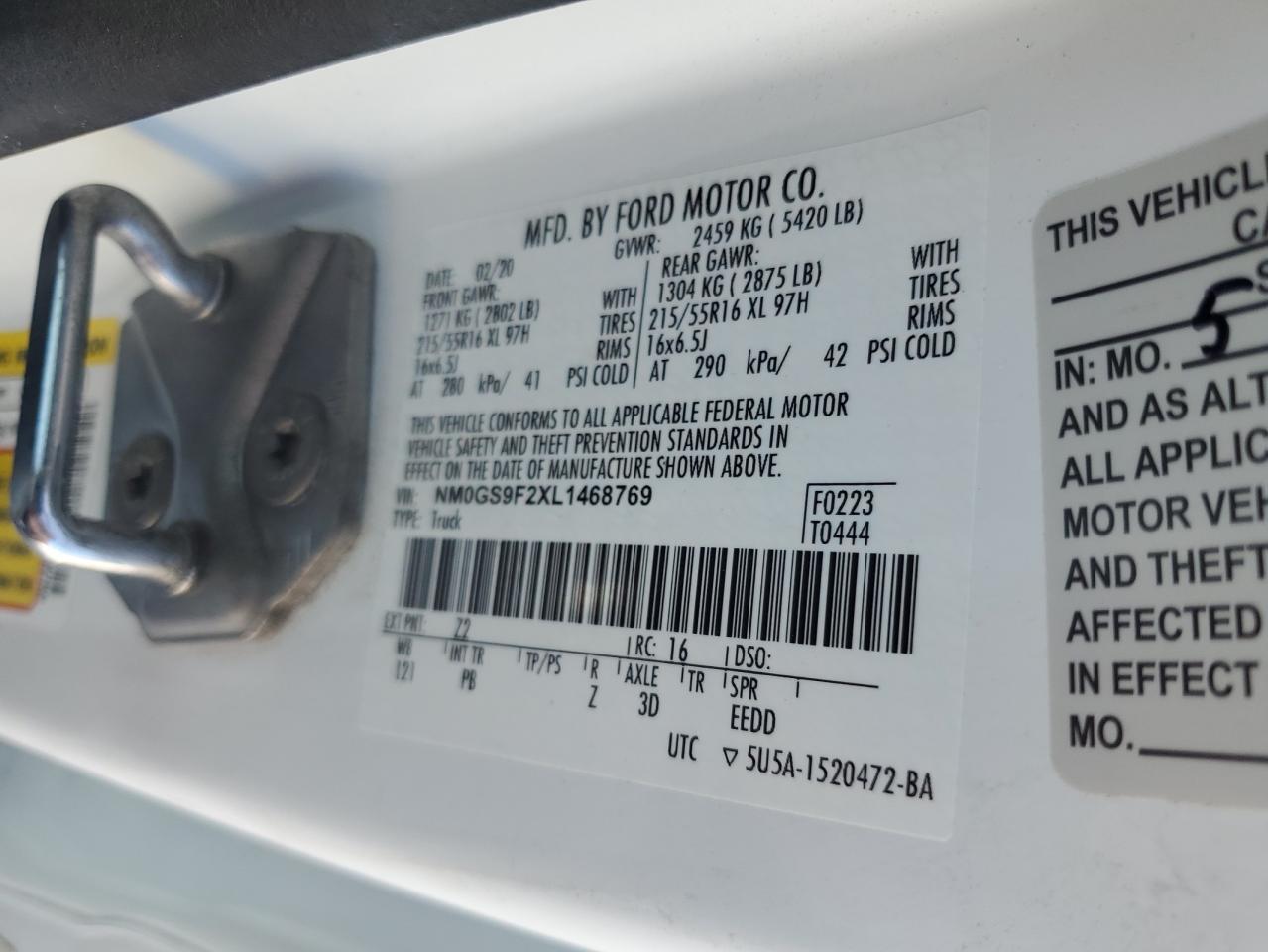 2020 FORD TRANSIT CONNECT
