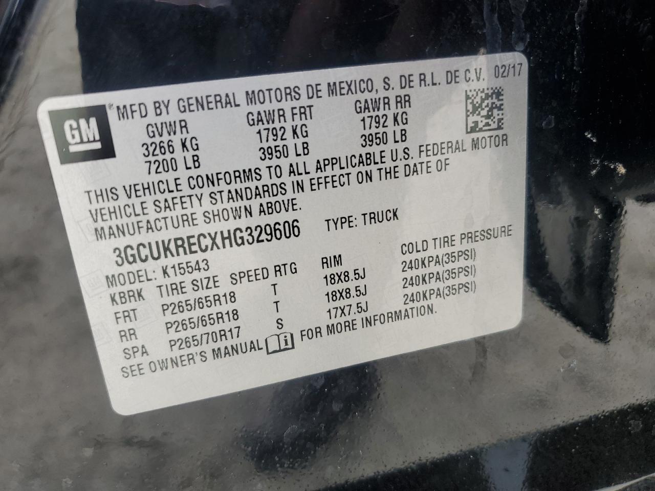 2017 CHEVROLET Silverado