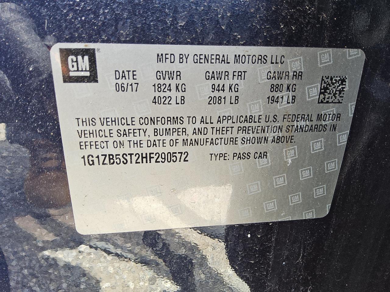 2017 CHEVROLET MALIBU
