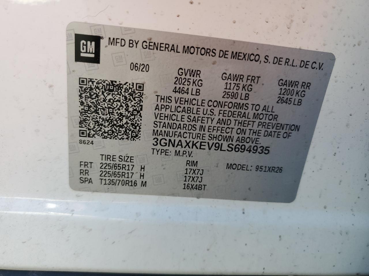 2020 CHEVROLET EQUINOX