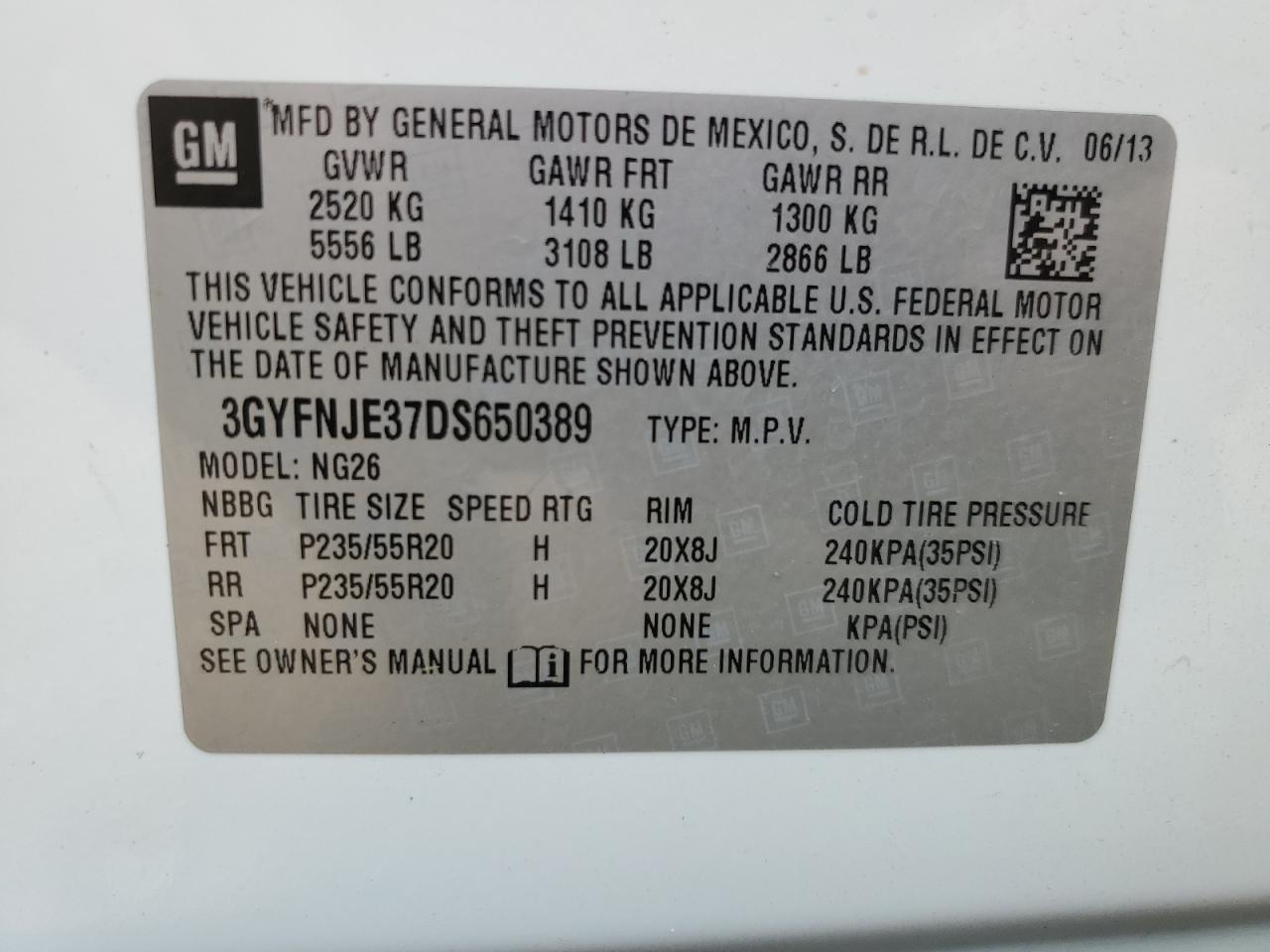 2013 CADILLAC SRX