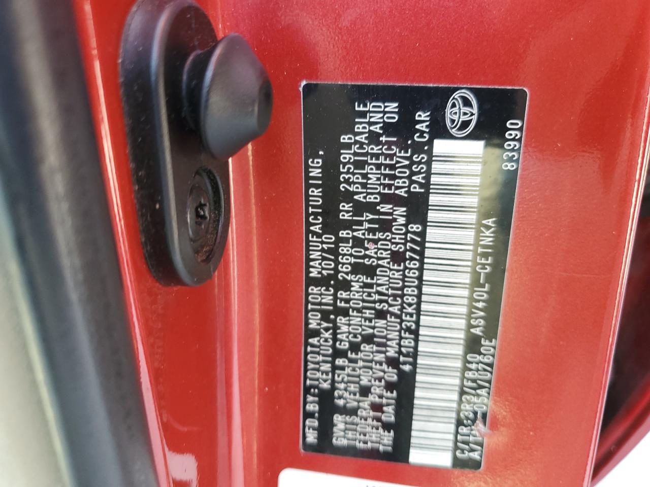 2011 TOYOTA CAMRY