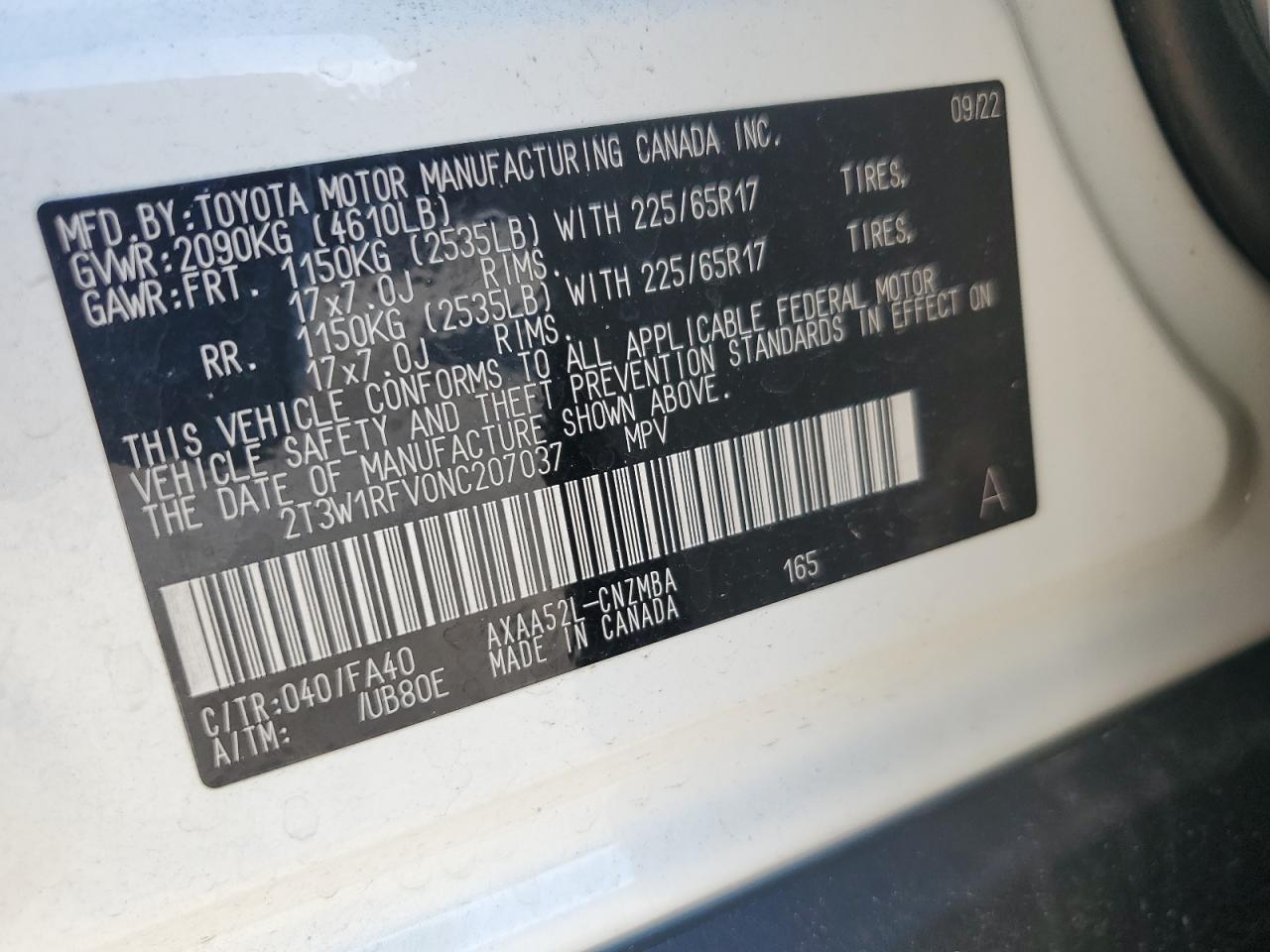 2022 TOYOTA RAV4