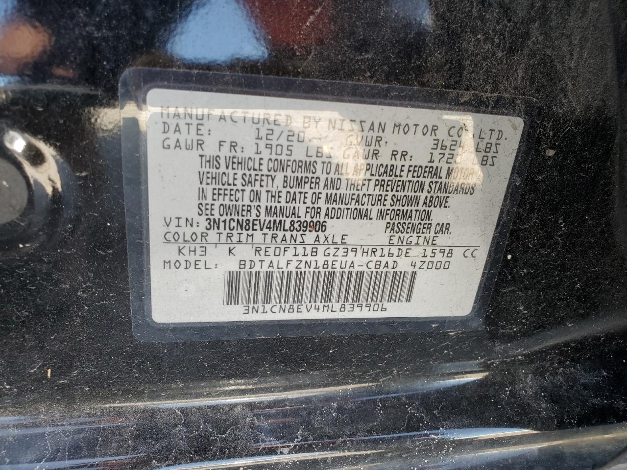 2021 NISSAN VERSA