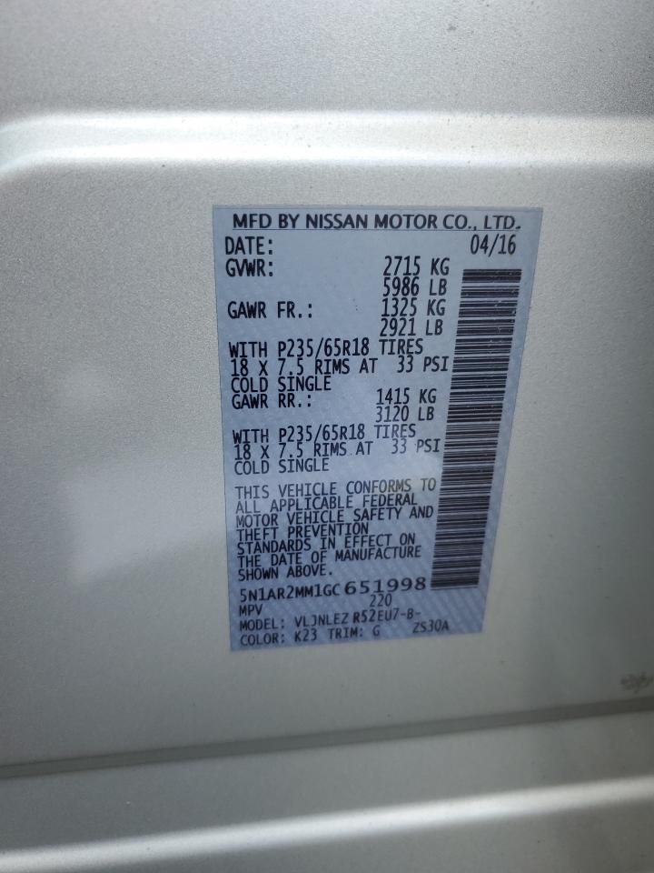 2016 NISSAN PATHFINDER