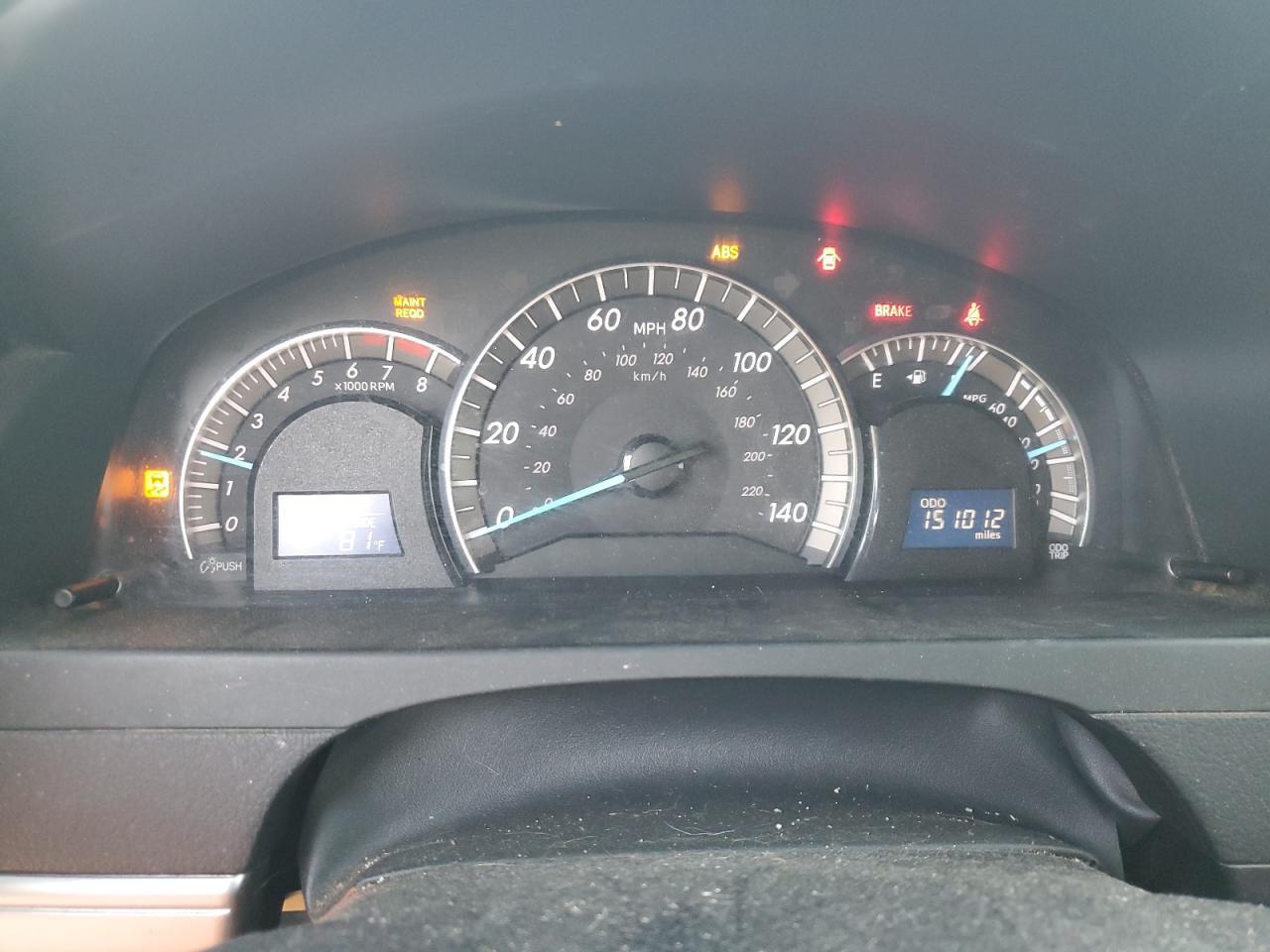 2012 TOYOTA CAMRY