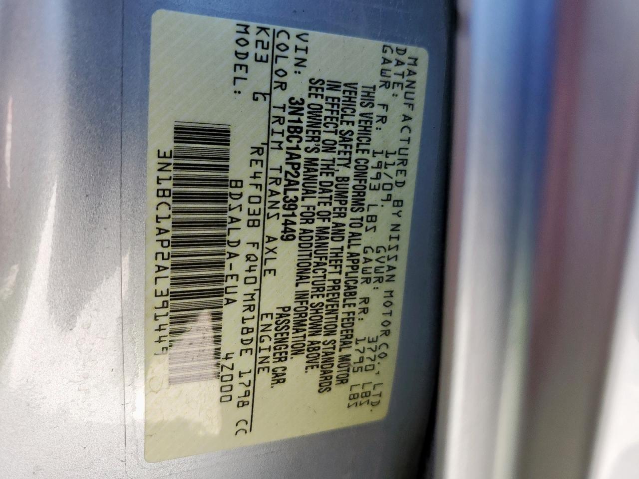 2010 NISSAN VERSA