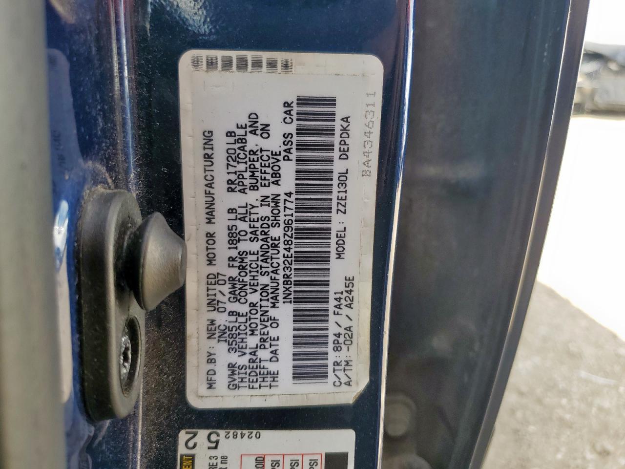 2008 TOYOTA COROLLA